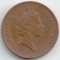 Великобритания 1 новый пенни 1995 год - Герса
