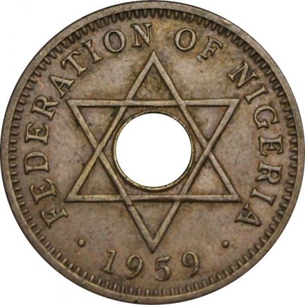 Нигерия 1/2 пенни 1959 год