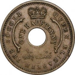 Нигерия 1/2 пенни 1959 год