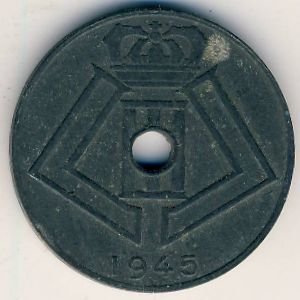 Бельгия 10 сантимов 1945 год BELGIE - BELGIQUE