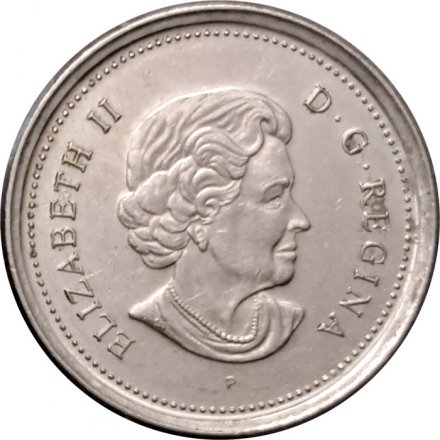 Канада 10 центов 2003 год (Новый профиль Елизаветы II, P)