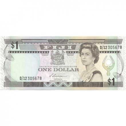 Фиджи 1 доллар 1987 год - Рынок в порту Сува UNC