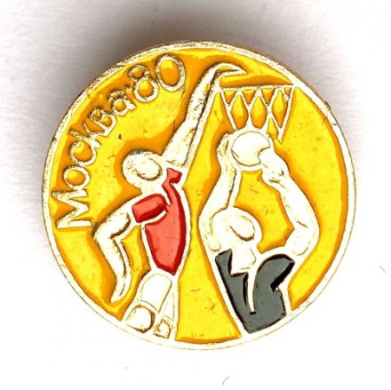 Значок. Олимпийские игры 1980. Баскетбол