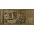 Сувенирная банкнота ФРГ (Германия) 1000 марок 1991 год (золотые) - UNC