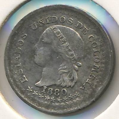 Колумбия 5 сентаво 1880 год