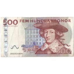 Швеция 500 крон 2002 год - Карл XI - VF