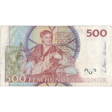 Швеция 500 крон 2002 год - Карл XI - VF