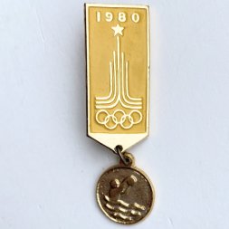 Значок. Игры XXll Олимпиады. Москва 1980 Водное поло