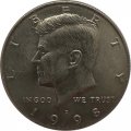 США 1/2 доллара 1998 год - Джон Кеннеди (D)
