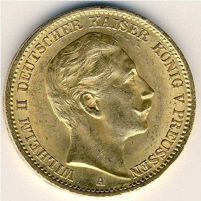 Пруссия 20 марок 1910 год