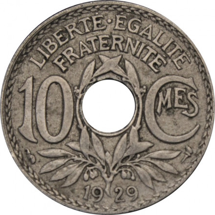 Франция 10 сантимов 1929 год
