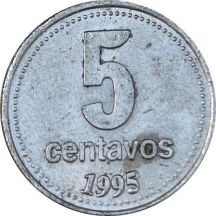 Аргентина 5 сентаво 1995 год