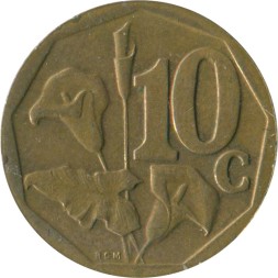 ЮАР 10 центов 2005 год
