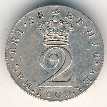 Великобритания 2 пенса 1800 год