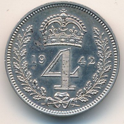 Великобритания 4 пенса 1942 год