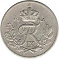Дания 10 эре 1954 год - Король Фредерик IX