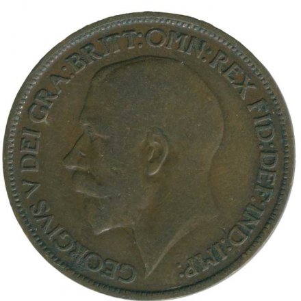 Великобритания 1/2 пенни 1922 год