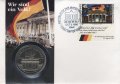 Маршалловы острова 5 долларов 1990 год - Объединение Германии (в конверте с маркой)