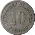 Германия 10 пфеннигов 1889 год (A)