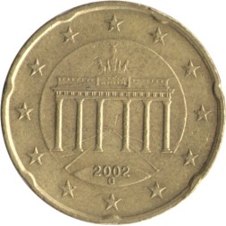 Германия 20 евроцентов 2002 год (G)