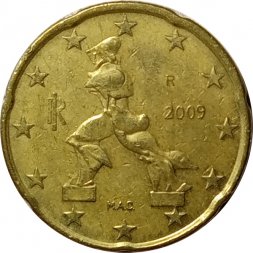 Италия 20 евроцентов 2009 год - Скульптура
