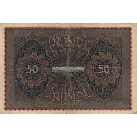 Германия 50 марок 1919 год - F