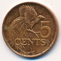 Монета Тринидад и Тобаго 5 центов 1999 год