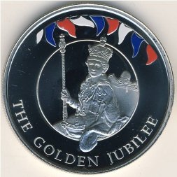 Фолклендские острова 50 пенсов 2002 год