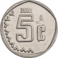 Мексика 5 сентаво 2002 год