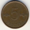 Финляндия 5 пенни 1965 год