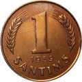Латвия 1 сантим 1939 год