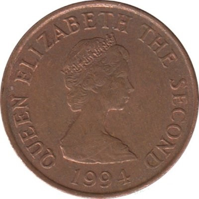 Джерси 1 пенни 1994 год - Башня в Ле-Хок