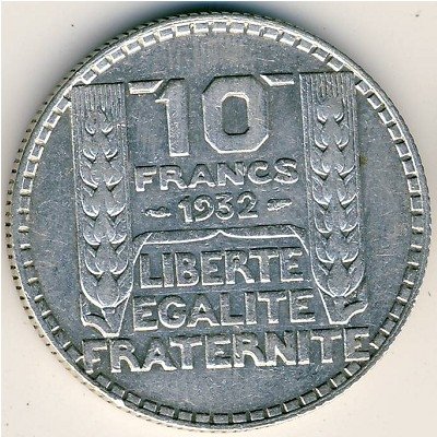Франция 10 франков 1932 год