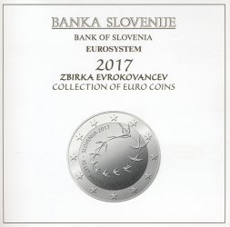 Евро серия Словения 2017 года (10 монет) в банковской упаковке
