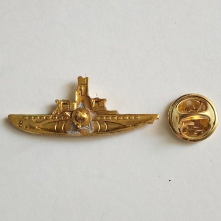 Знак &quot;Командир подводной лодки&quot; золотистый, малый на цанге (копия)