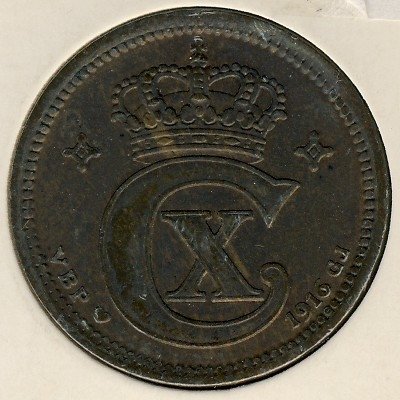 Дания 5 эре 1916 год