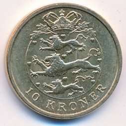 Дания 10 крон 2007 год