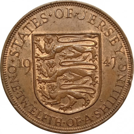 Джерси 1/12 шиллинга 1947 год