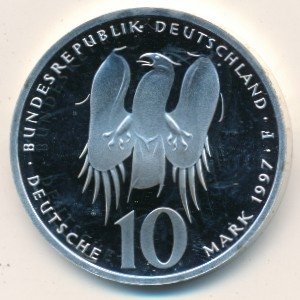 ФРГ 10 марок 1997 год - 500 лет со дня рождения Филиппа Меланхтона (F)