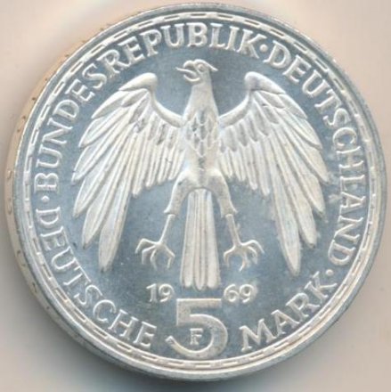 ФРГ 5 марок 1969 год - Герард Меркатор (F)