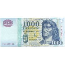 Венгрия 1000 форинтов 2007 год - Король Матьяш I XF