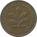 ФРГ 1 пфенниг 1982 год (J)