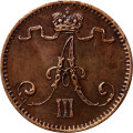 Финляндия 1 пенни 1894 год - Александр III - AU