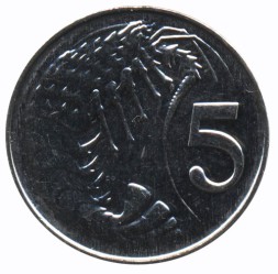 Монета Каймановы острова 5 центов 2013 год - Креветка