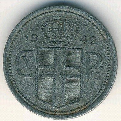 Исландия 25 эйре 1942 год