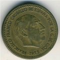 Испания 1 песета 1953 год