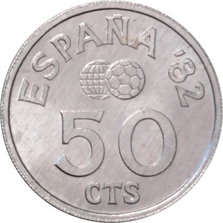 Испания 50 сентимо 1980 год - ЧМ по футболу