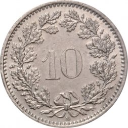 Швейцария 10 раппенов 1993 год