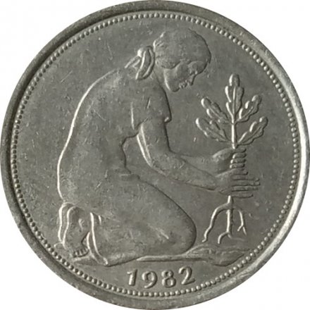 ФРГ 50 пфеннигов 1982 год (J)