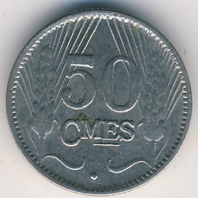 Люксембург 50 сантимов 1930 год